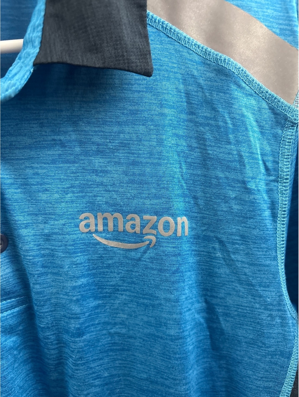 Amazon Men's High Heat Polo Shirt Size Medium Blue Employee Worker Uniform - Picture 2 of 5